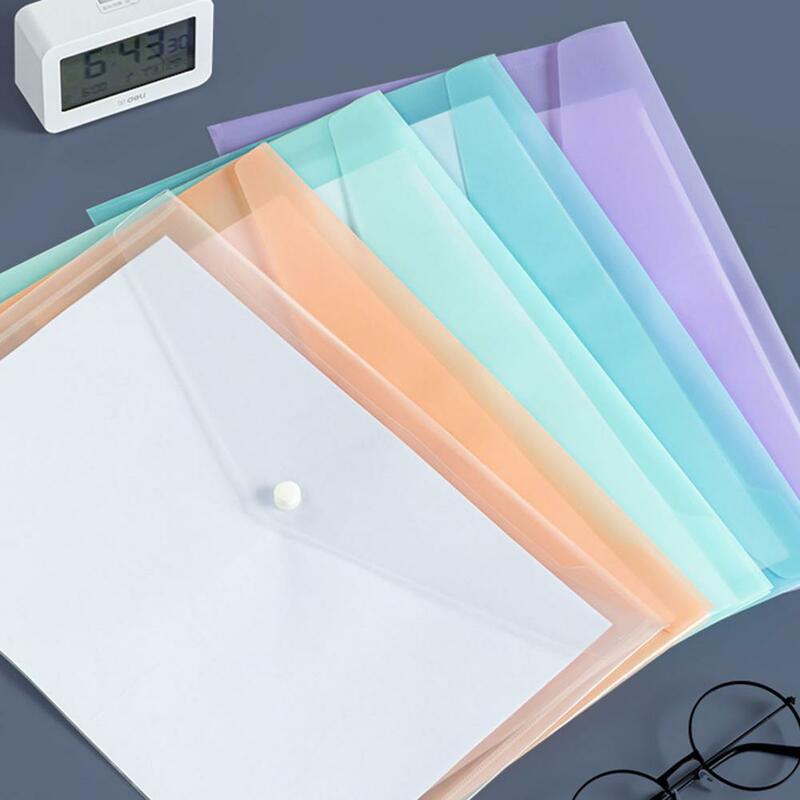 5 Pcs Transparent Document Folder A4 Size Paper Classification Storage Pocket Waterproof Dustproof Thickened File Holders Office