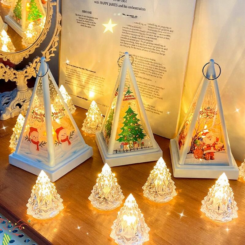 Santa Claus Christmas Night Light Portable Hanging Mini LED Electronic Light Glowing Durable Christmas Decorations Home