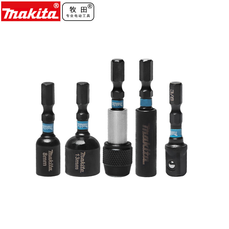 Makita-Juego de brocas para atornillador de impacto, juego de herramientas eléctricas, accesorios de taladro y piezas de herramientas eléctricas, color negro