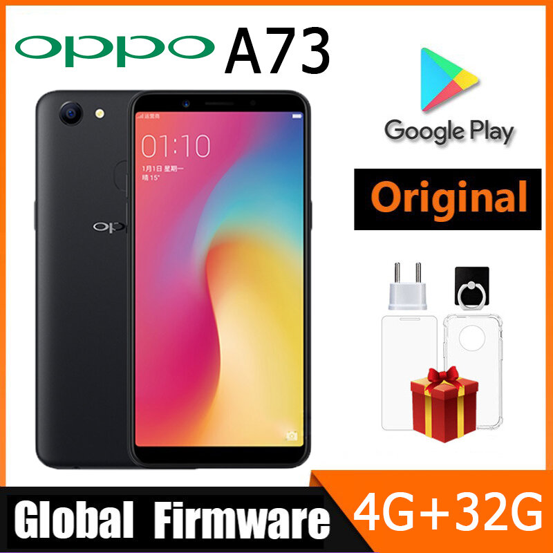 OPPO-teléfono inteligente A73, Smartphone con firmware Global, Google Play, 6 pulgadas de RAM, 4G de ROM, 32G, batería de 3200mAh, MediaTek MT6763T