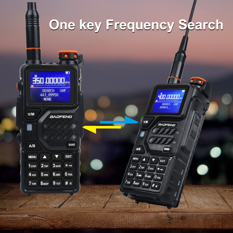 วิทยุสื่อสารสมัครเล่น BAOFENG K5PLUS วิทยุสมัครเล่น FM AM VHF/UHF สามารถคุยได้สองทางวิทยุ NOAA VOX 3ฟังก์ชั่นการสแกนจับคู่ง่ายนาฬิกาจับเวลา