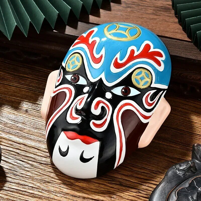 Masque facial de l'opéra de Pékin chinois nano istic, dieu de la richesse à cinq voies, décoration murale, cadeaux pour cadeaux
