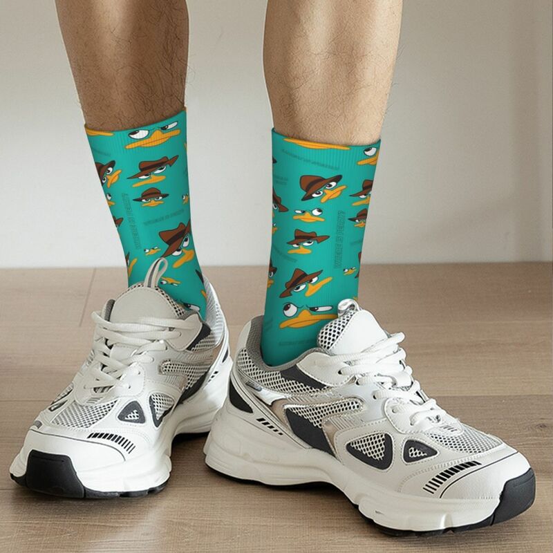 Perry die Schnabeltier Socken Harajuku super weiche Strümpfe die ganze Saison lang Socken Zubehör für Männer Frau Geschenke