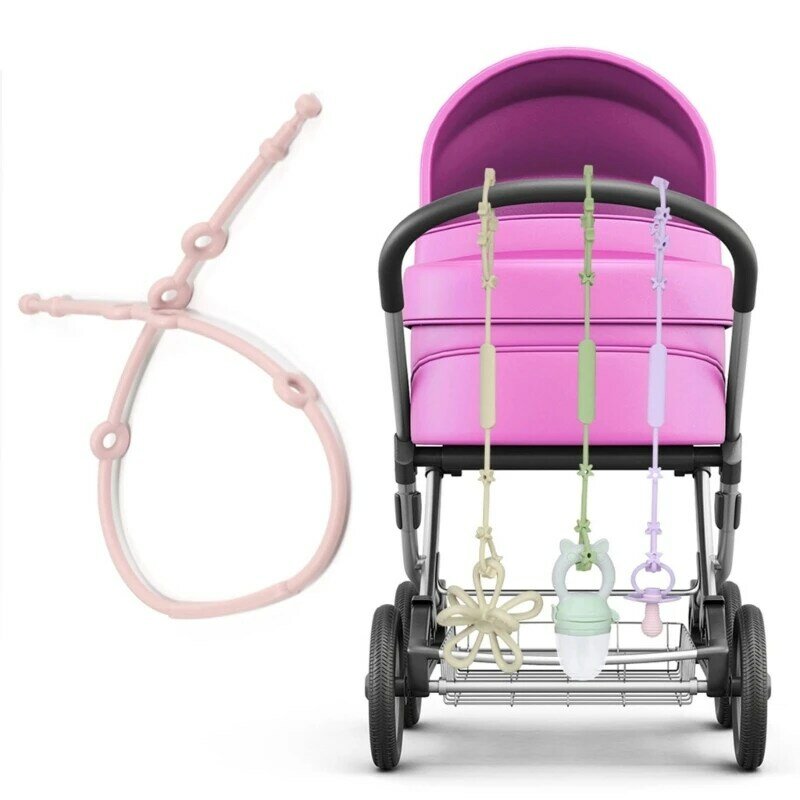 Cadena de mordedor anticaída para chupete de bebé, correa de silicona de seguridad, soporte colgante para chupete infantil