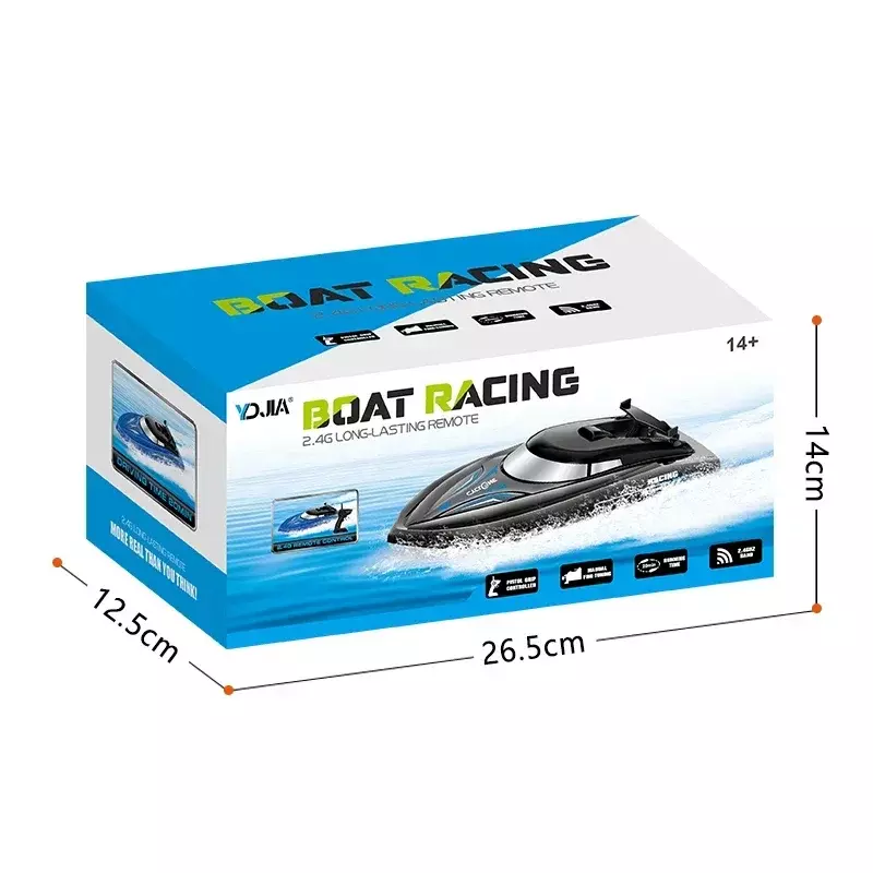 RC Boat 2.4 Ghz Remote Control Speedboat Kids Toy High Speed Racing Ship Rechargeable Batteries For Children Gift