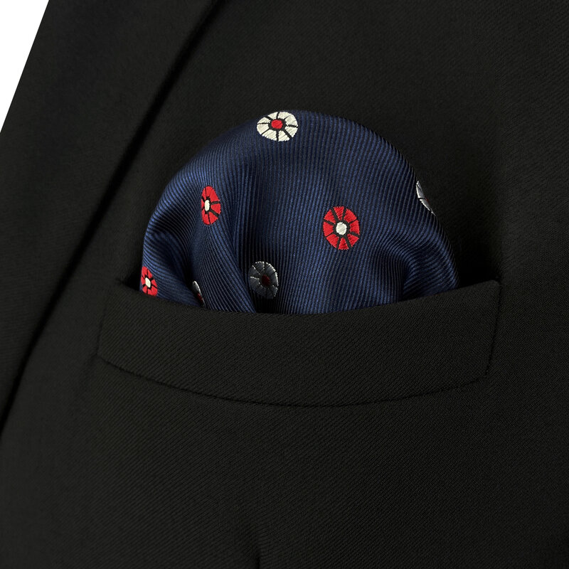 Lenço de bolso masculino azul floral caxemira seda clássica roxa lenço social estiloso para casamento