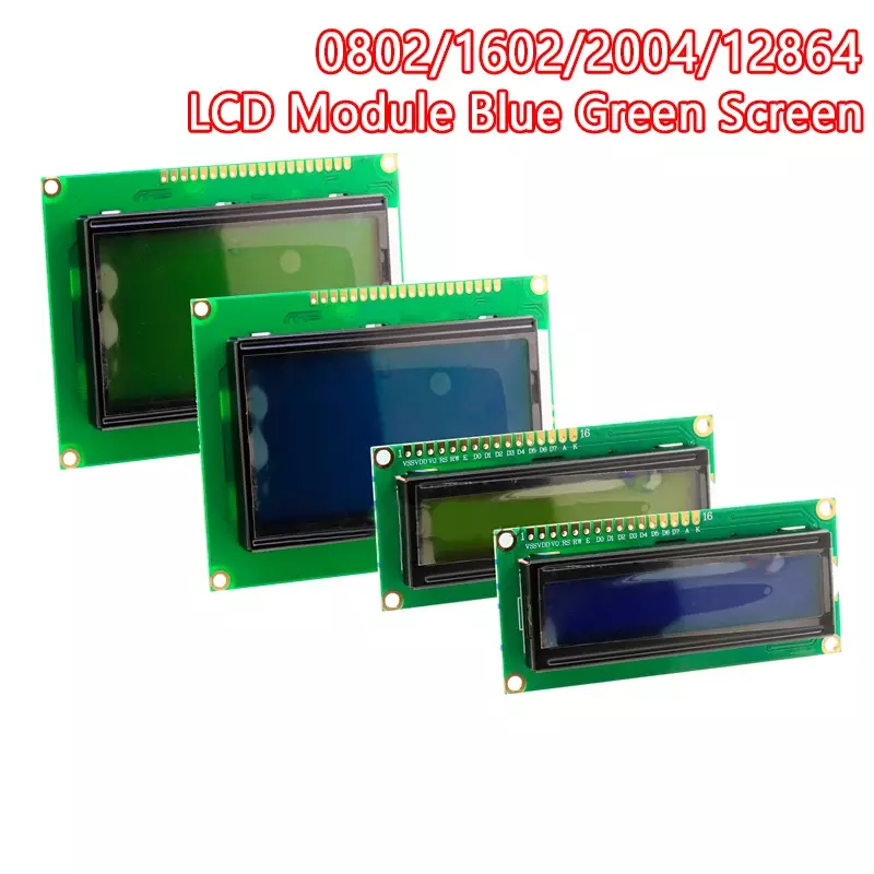 LCD-Modul blau grün Bildschirm für Arduino 0802 1602 2004 12864 LCD-Zeichen uno r3 mega2560 Anzeige pcf8574t iic i2c Schnitts telle