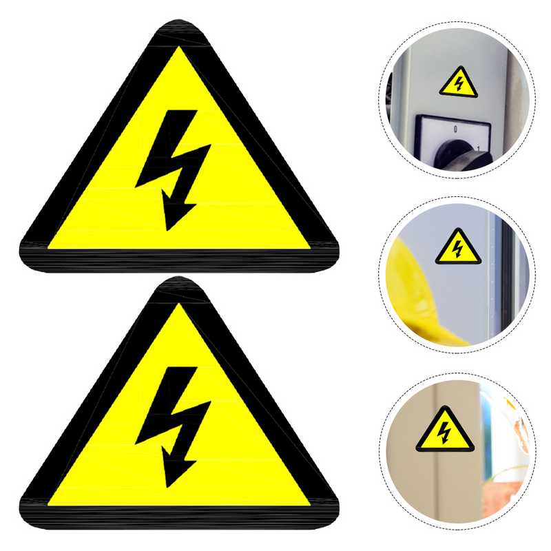 Pegatinas con logotipo adhesivo, calcomanía eléctrica de advertencia, Panel eléctrico, señal de valla, alto voltaje, precaución, etiquetas de peligro