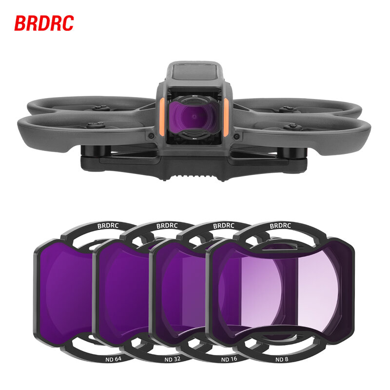 BRDRC Avata 2 Drone Lens Filters Set for DJI AVATA 2 Camera UV CPL ND8 ND16 ND32 ND64 Optical Glass Photography Filters Kit