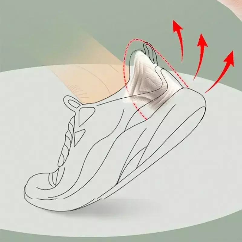 สติกเกอร์ติดส้นเท้า4ชิ้นแผ่นรองในรองเท้ากีฬาแผ่น Relief กันเจ็บแผ่นติดเท้าแผ่นป้องกันส้นเท้าแผ่นป้องกันการกระแทกด้านหลัง
