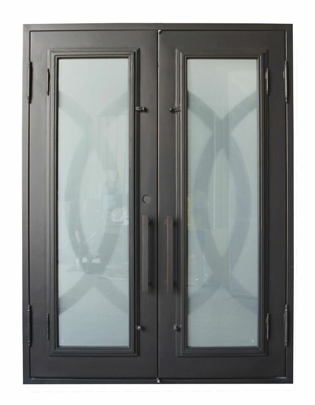 Pre-hung Iron Door Entrance Wrought New Grill Window Door Designs Wrought Customized Size Hot Selling