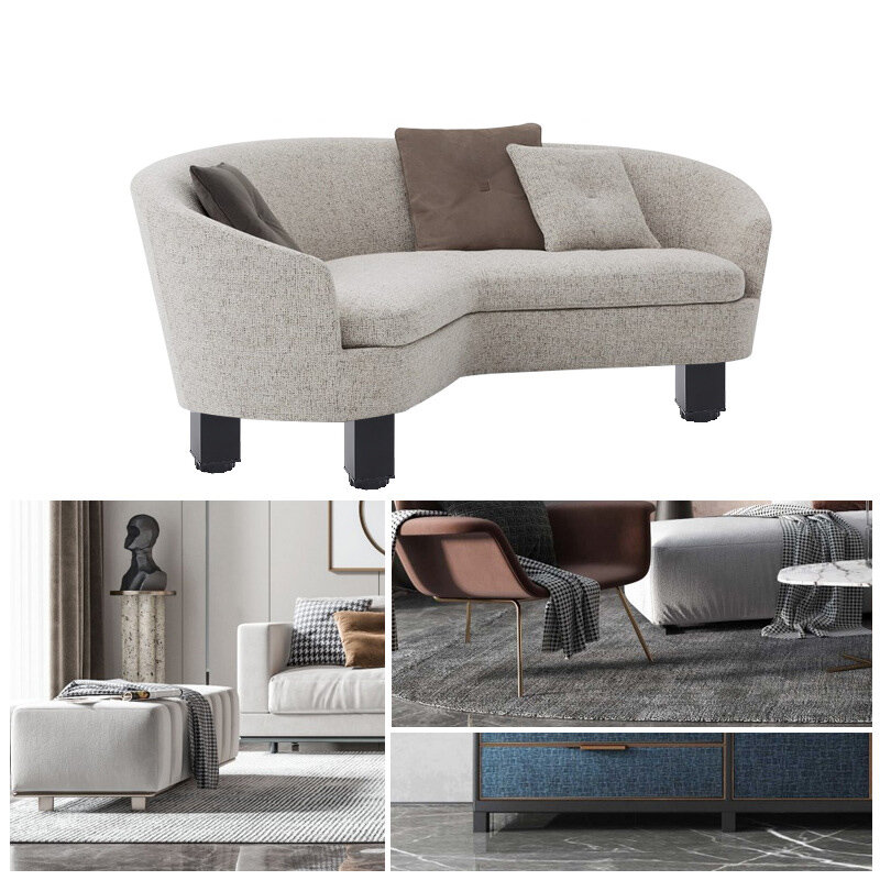 Liga de alumínio gabinete pé altura ajustável móveis suporte pernas rolamento 50 kg/pçs cadeiras mesa cama sofá pés de nível quadrado