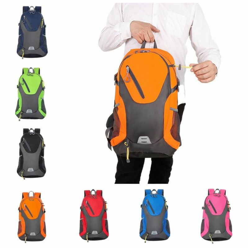 大容量アウトドアバックパック,シンプルなナイロンジッパー付きラップトップバッグ,女性用登山バッグ,40l
