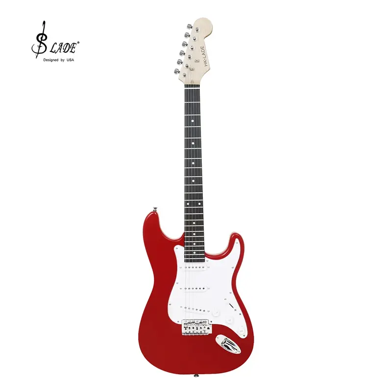 Новая 39-дюймовая электрическая гитара SLADE, 6 струн, 22 лада, ST, набор из грифов из палисандра, электрическая гитара с усилителем