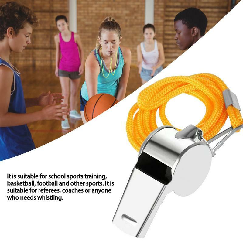 2023 Nieuwe Metalen Fluit Scheidsrechter Sport Roestvrij Staal Fluit Voetbal Basketbal Feest Training School Cheerleading Tools
