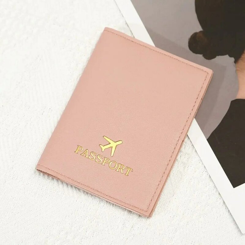 Card Case PU Leather Passport Cover Multifunction Travel Accessories Passport Clip Document Credit Card Case Airplane Check-in