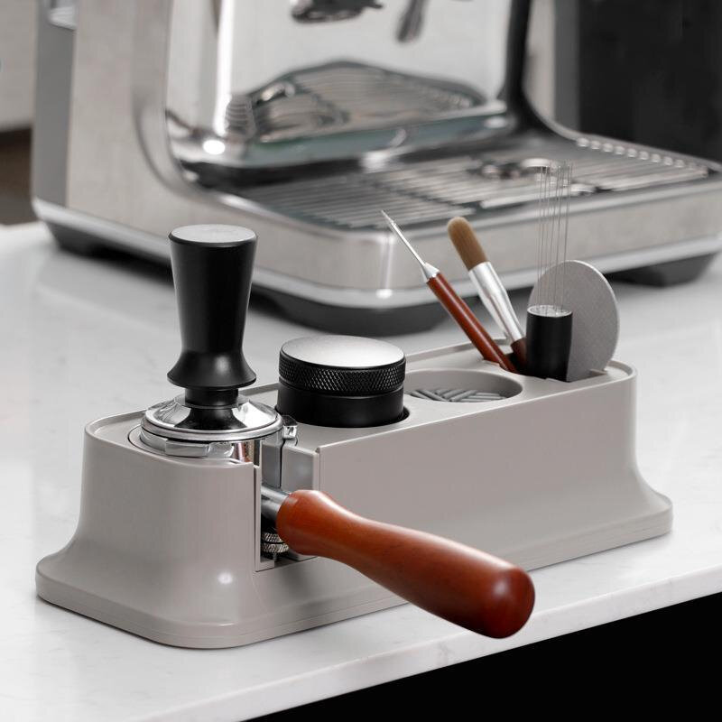 Coffee Tamper Holder Suporte Stand Base, Espresso Machine Acessórios, Mat, Estação ABS, Cafeteira