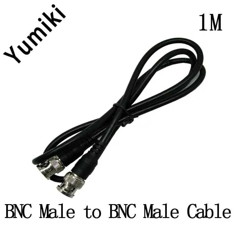 Yumiki-Cable Coaxial BNC para cámara CCTV, Cable macho a macho, SYV-75-3, 1m