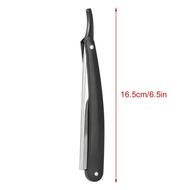 2 Colors Alloy HaircutAnti-Slip Razor Straight Blade Folding Double-Sided Telescopic Knife Holder With Blade Hairdressing Salon