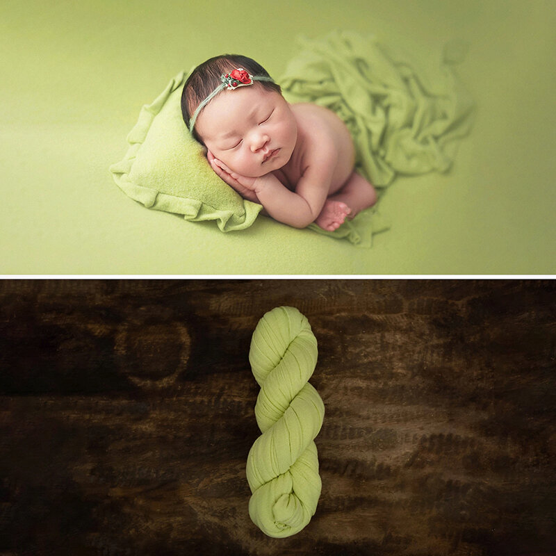 Neugeborene Baby Foto Outfits Requisiten Stretch Decke Fotografie atmungsaktive und haut freundliche Wraps für Baby Fotoshooting Neugeborene