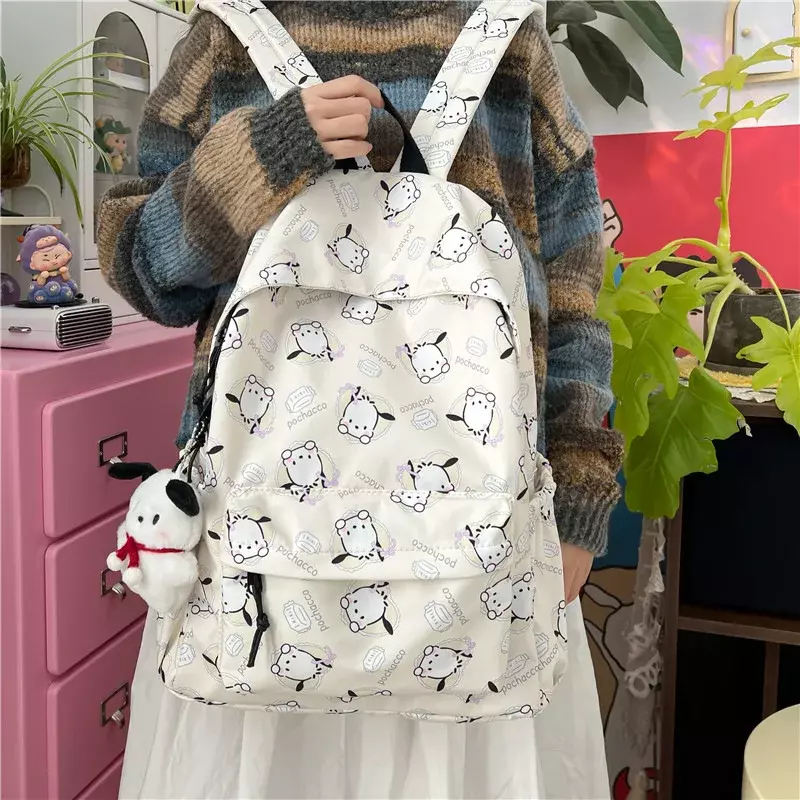 Новый школьный ранец Sanrio Pacha для учеников, милый мультяшный Легкий Повседневный вместительный рюкзак