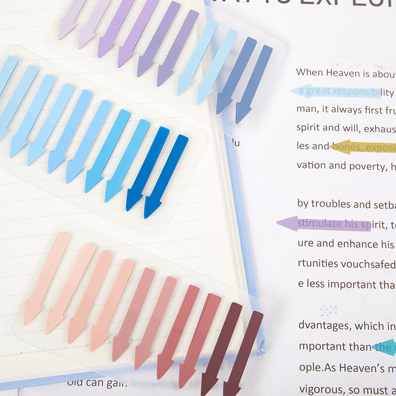 200 Blatt neue Farbverlauf niedlichen kleinen Pfeil Index Aufkleber Student transparente Markierung Aufkleber transparente Bequemlichkeit Aufkleber