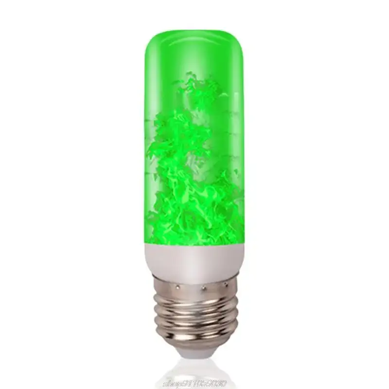 Bombilla LED de llama parpadeante E27 RGB, efecto de combustión, luces de ambiente para dormitorio, decoración de fiesta de Navidad, lámpara de llama de simulación