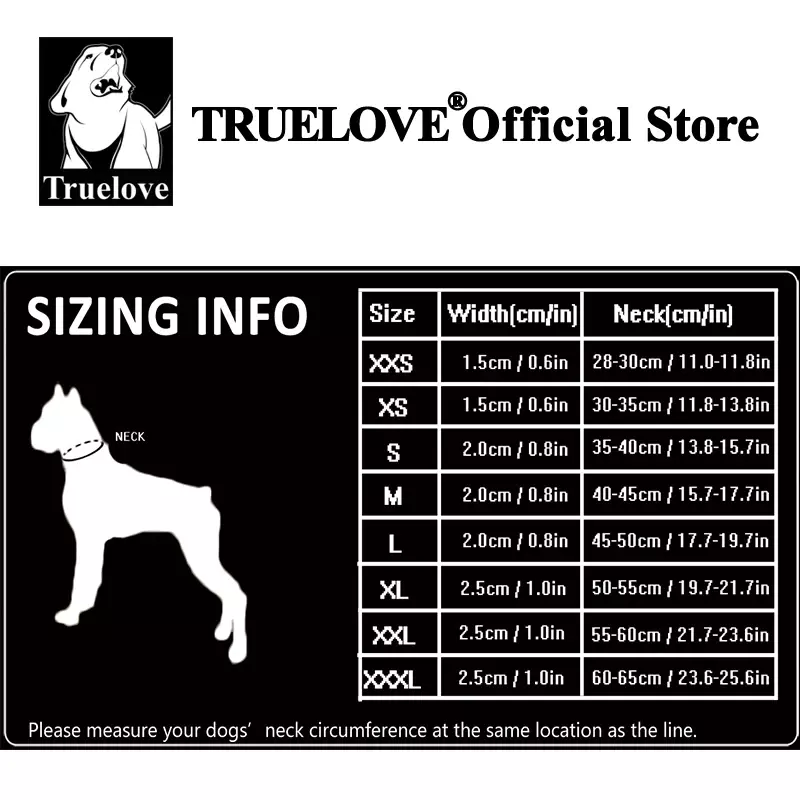 Truelove-Collar de malla ajustable para perro, accesorio reflectante de nailon, objeto, duradero y resistente para todas las edades, 8 tamaños, 3m