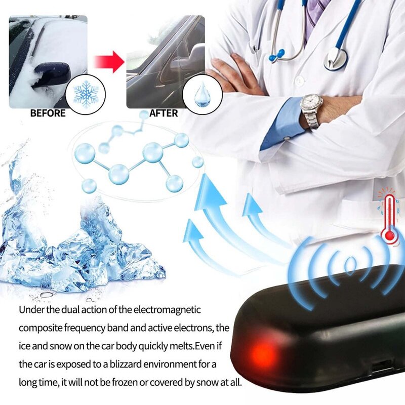 Fast Antifreeze Car Instrument New Mini Portable Mini Deicer Electromagnetic Interference Car Snow Remover Car Window