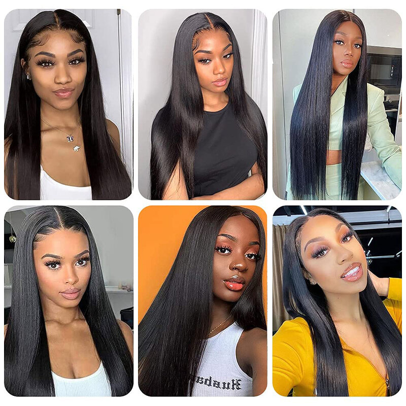 30 40 Inch Straight Lace Front Wigs Human Hair Brazilian Transparent Hd Lace Wig 13x6 Human Hair For Black Women 4x4 Closure Wig
