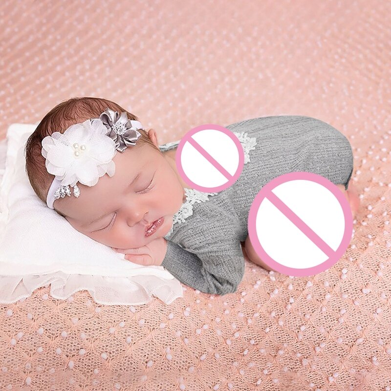 Infant Photography Props Lace Romper Baby Girls Photo Costume Photoshooting Props Fashion Bodysuit Newborn Shower Drop shipping