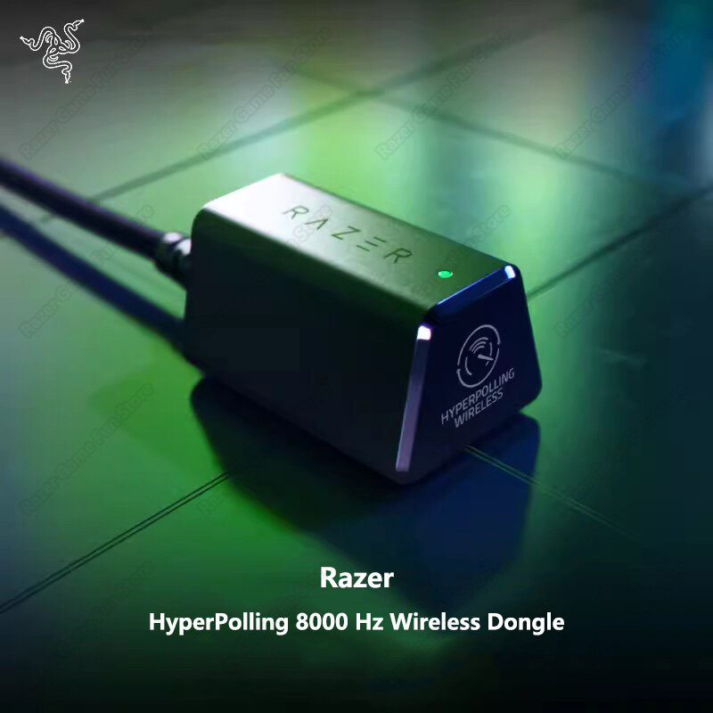 Razer hyperteplicing True 8000 Hz Dongle nirkabel kompatibel Viper V2 Pro DeathAdder V3 Pro cadilisk V3 Pro Cobra Pro Mouse 8Khz