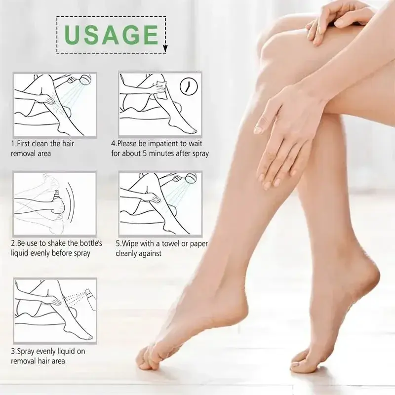 Crema de depilación indolora para zonas íntimas, piernas, pecho, brazos y espalda, piel suave y Lisa, cuidado de depilación rápido y fácil
