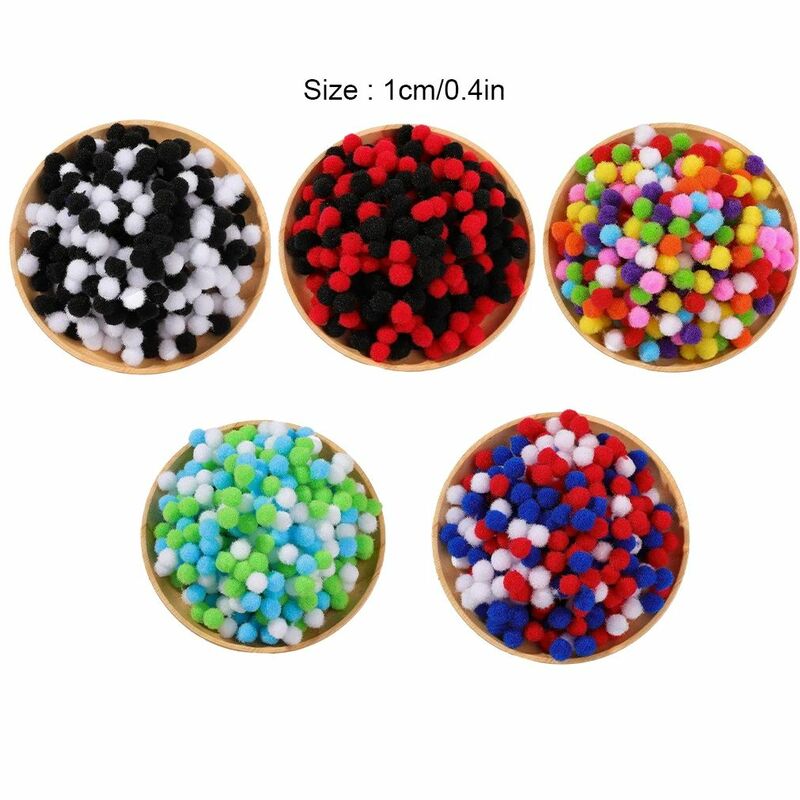 300pcs Durable Multicolor Pom Poms Add Touch Of Fun To Projects Wide Range Of Uses Craft Pom Poms random 10mm