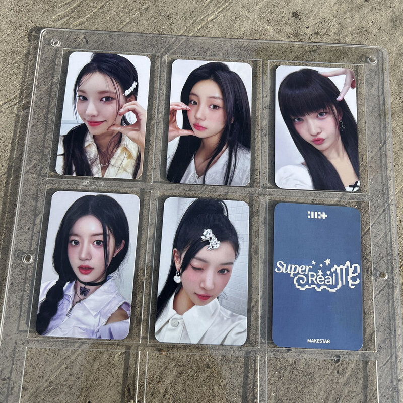 Kpop ILLIT Álbum Super Real Me Photocards, Impressão Double Sides, Estilo Coreano, Cartão Revestido Especial, Fãs Presente Coleção, 5pcs, Conjunto
