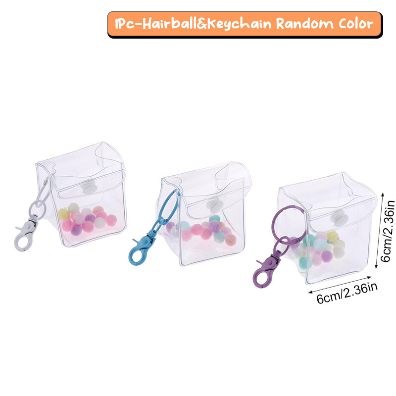 1Set tas Display boneka Anime Mini liontin gantungan kunci dompet koin transparan dengan kotak pengatur bola rambut tas penyimpanan Earphone lipstik