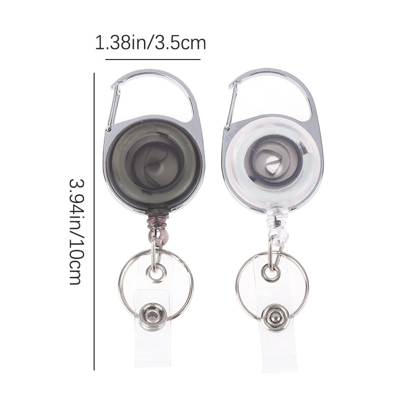 Anti-theft Metal Easy-to-pull Buckle Rope Elastic Keychain Sporty Retractable Key Ring Anti Lost Yoyo Ski Pass ID Card
