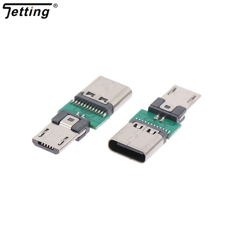 USB tipo C fêmea para adaptador micro USB macho, carregador conector, 1pc