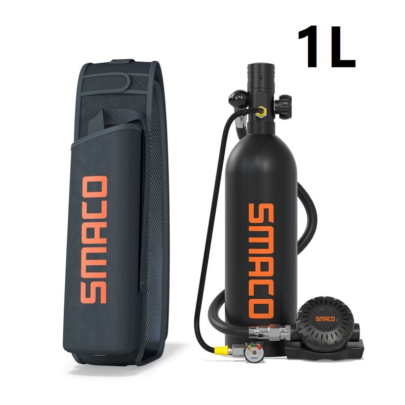 Емкость для подводного плавания SMACO-1L S400, многоразовый Мини-резервуар для подводного плавания, портативный цилиндр для дайвинга с клапаном постоянного давления, бутылка для дайвинга