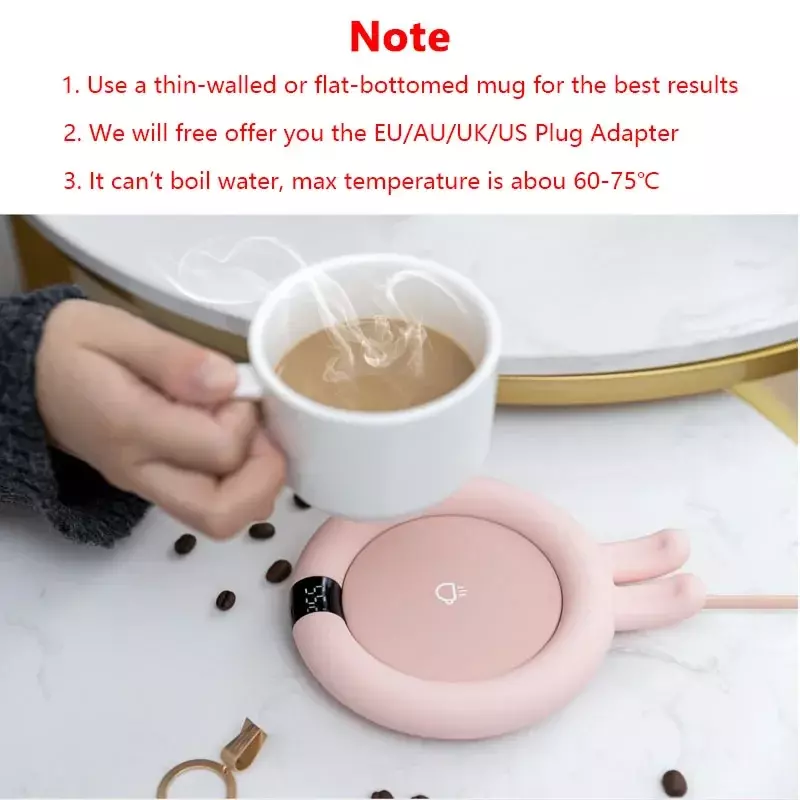 Nova caneca de café aquecedor de aquecimento elétrico coaster para o escritório em casa 3 temperaturas ajustável xícara de chá mais quente presente de aniversário natal