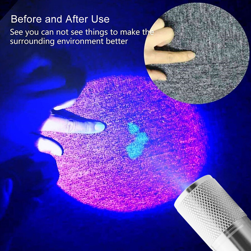 1 ~ 3 Stück 9led UV Mini Taschenlampe 395nm UV-Taschenlampe tragbarer Stift Licht lila medizinisches Licht rutsch feste Hintergrund beleuchtung für Flecken