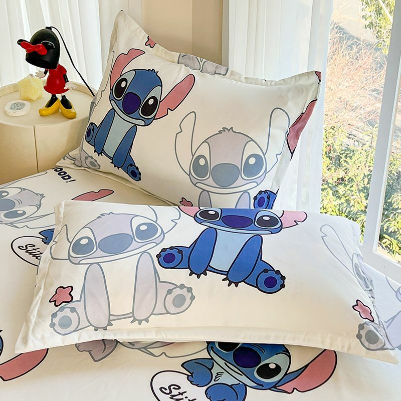 Funda de almohada de Disney Stitch de 18,9x29,13 pulgadas, ropa de cama bonita, funda de almohada Kawaii, decoración de almohada para dormitorio y sala de estar