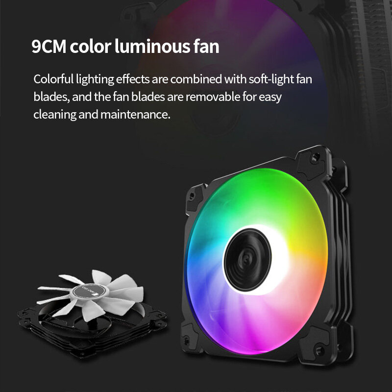 Jonsbo CR1200 CPU Cooler 2 Heat Pipe Tower RGB Colorful Light Effect 9cm Fan For Intel 1151 1700 AMD AM4 Opcjonalna klamra LGA2011