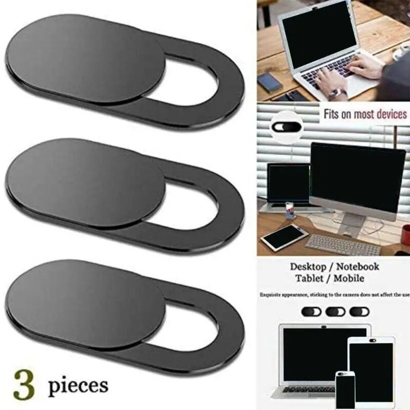 3pcs Cover per fotocamera Slide Webcam ampia compatibilità proteggi la tua Privacy Online Mini Size Ultra sottile per PC portatile iMac HCCY