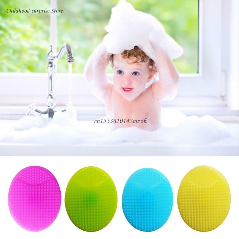 Silicone BathBrush Clean Brush Baby Shower Bath Head Skin Gentle Cleanser Dropship