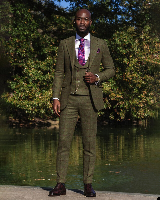 Proste i codzienne męskie garnitury trzyczęściowa kurtka kamizelka i spodnie formalne okazje dojrzały styl prosta atmosfera najnowszy styl