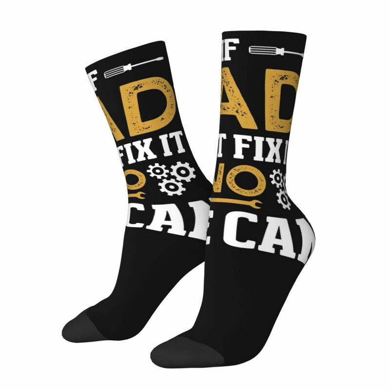 3D printing cosy Unisex Socks,Cycling If Dad Can't Fix It We're Screwed Interesting Four Seasons Socks