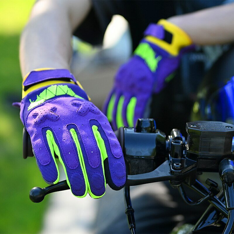 Gants de moto écran tactile hommes femmes vtt gants de vélo course fitness gym équitation moto gants de vélo macaron couleur