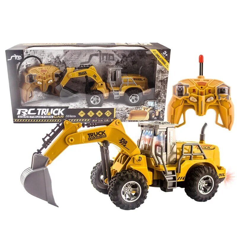 エンジニアリングトラック1:30,ブルドーザー付き掘削機,シミュレーションモデル,車,男の子のおもちゃ,ワイヤレスリモコン
