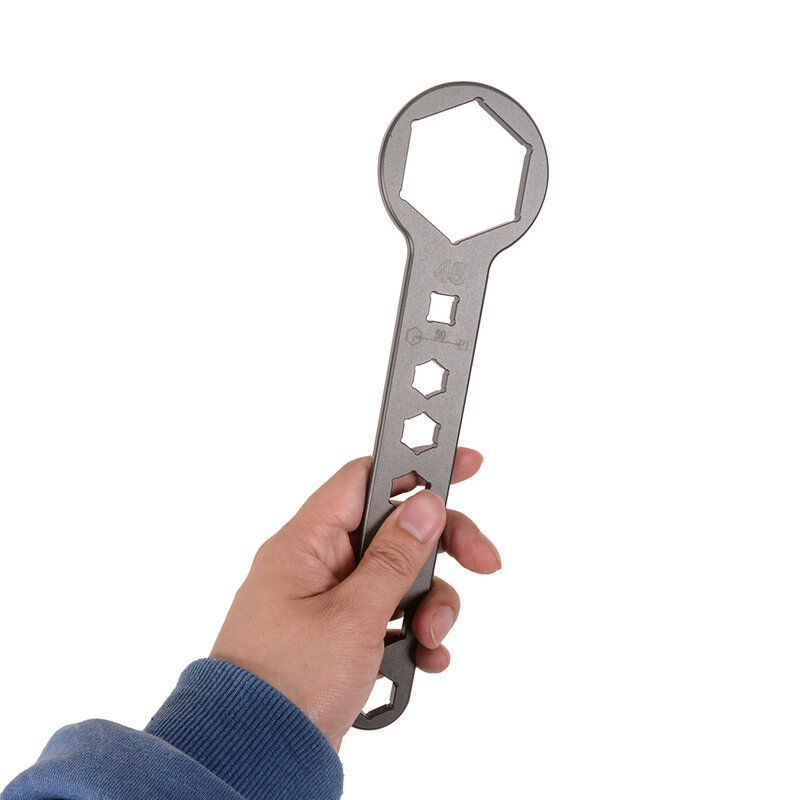Ferramenta de chave de alumínio para tampa dianteira, amortecedor, ferramentas de desmontagem de cabeça, 6 ângulos, 45mm
